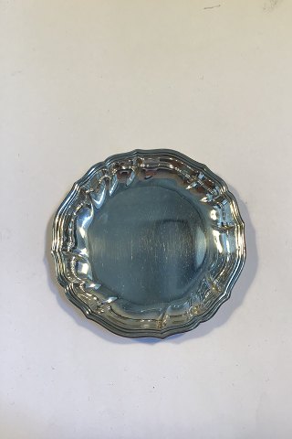 Cohr Sølv Skævknækket glasbakke Diam 8 cm