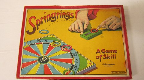 Gammelt legetøjFra ca. 1930"Springrings" a game of skill fra Spear