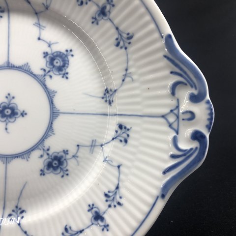 Blue Fluted Plain cake dish with ears
