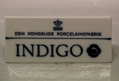 Kongelig Dansk Indigo Skilt ca 6 x 14 cm
