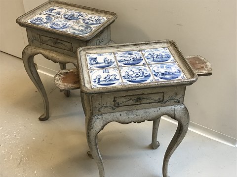 Pair of tile Tables