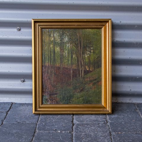 Maleri af skovparti
Fra 1850erne