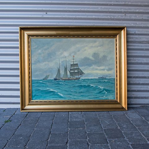 Maleri af sejlskib
Lauritz Sörensen