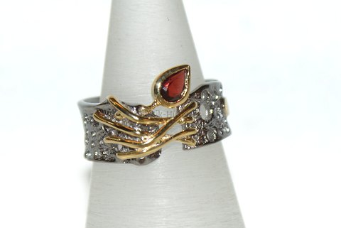 Designers Favorites ring, Sterling sølv  226
Sort Rhodium og 18 karat guld belægning