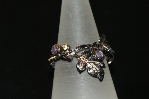 Designers Favorites ring, Sterling sølv 266
Sort Rhodium og 18 karat guld Belægning