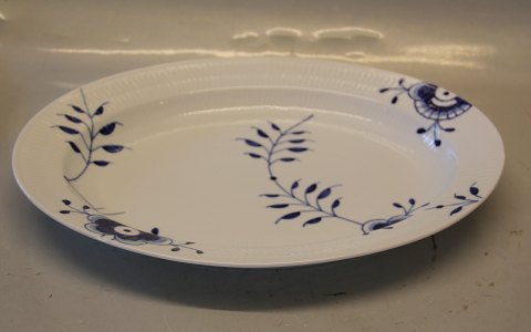 375-1 Large Ovala platter 36.5 x 29.5 cm Blue Fluted MEGA Danish Porcelain

