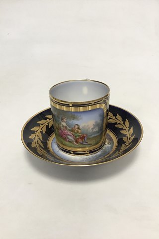 Sevres Porcelæns kop og underkop, 1844.