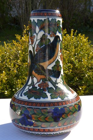 Large German faience vase