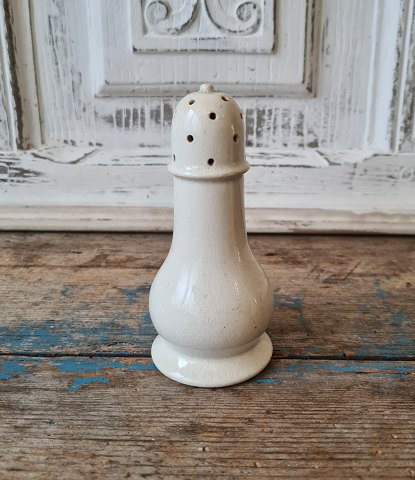 Beautiful 1800s cream colored faience salt shaker