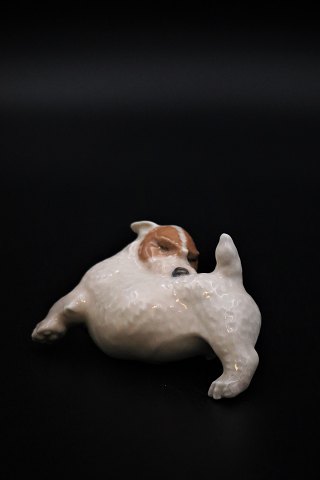 Royal Copenhagen porcelænsfigur sealyham terrier.
RC# 3087. 1. sort. L:10cm.