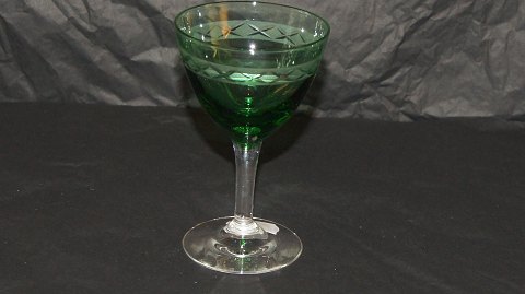 Hvidvinsglas Grøn #Ejby Glas fra Holmegaard.
Højde 12 cm ca