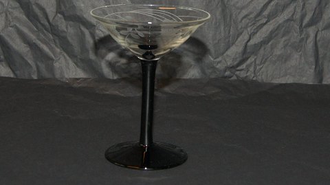 Liqueur bowl # Holmegård With Black foot and grape vine