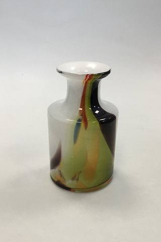 Holmegaard Vase af farvet glas signeret PL for Per Lûtken