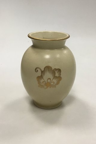 Royal Copenhagen Jern porcelænsvase med guld motiv