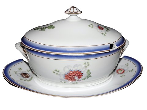 Blue Edge and FlowersSoup tureen with platter