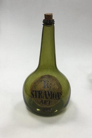 Holmegaard  Apotekerflasken, krukke med tekst TR STRAMON AET fra 1981