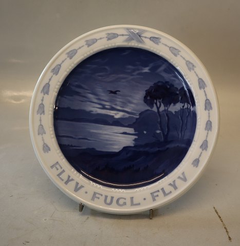 B&G Song Plate "Fly fugl flyv" (Fly Bird) 20.5 cm  B&G Porcelain