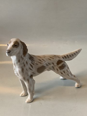 Royal Copenhagen dog figure, Setter
From the factory mark it can be seen that this was produced between 1928 and 
1935.
Decoration number 3252.
1st sorting.
Length 18.0 cm.,
height 14.0 cm.
Nice and well maintained condition