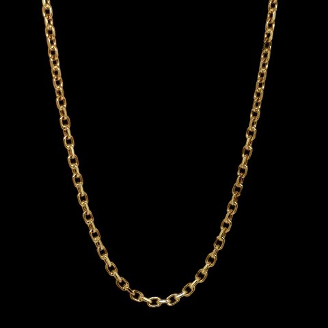 A long necklace in 14k gold, l. 72 cm.