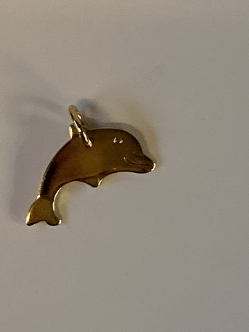 Delfin Vedhæng/charms 14 karat guld
Stemplet 585
Højde 12,25 mm ca