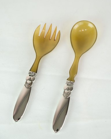 Cactus salad set, sterling silver, George Jensen, Stamped from 1931
Great condition
