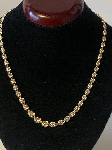 Knude Necklace with progression in 14 carat Gold
Stamped 585
Length 44 cm