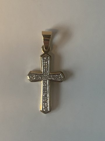 Cross Pendant/Charms with brilliant in 18 carat gold
Stamped 750
Height 32.75 mm