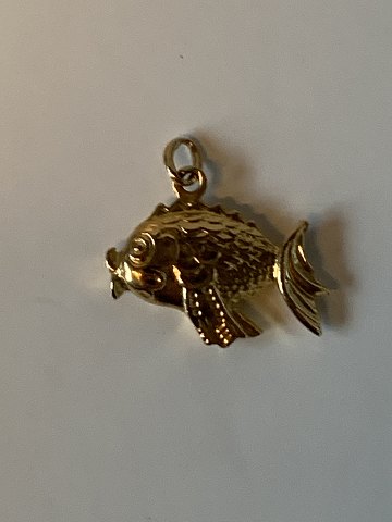 Fish Pendant/Charms in 14 carat gold and
Stamped 585
Height 21.42 mm