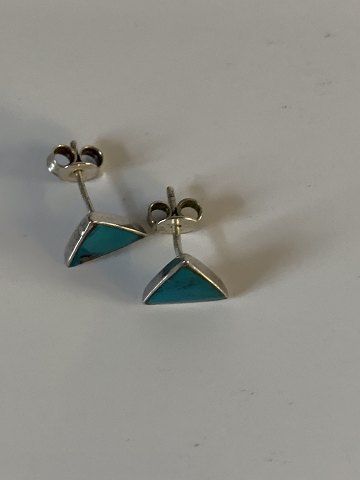 Earrings in silver with turquoise
Height 1 cm