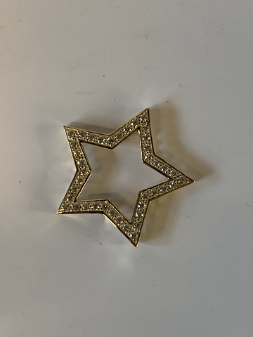Star Pendant in 14 K gold
Stamped 585
Measures 31.3*31.3 m m