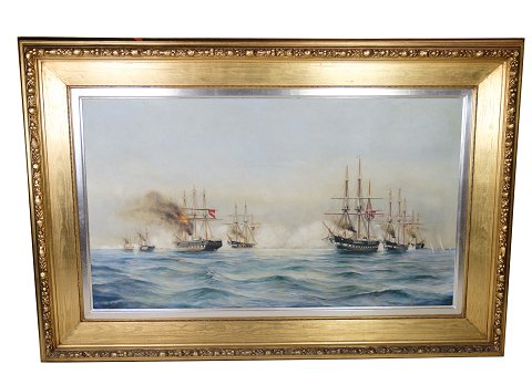 Stort Marinemaleri af Bille, Vilhelm Victor, 1864-1908
Flot stand
