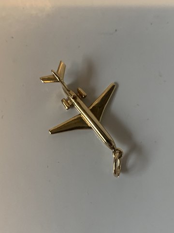 Airplane in pendant #14 carat Gold
Stamped 585
Goldsmith: unknown
Height 29.24 mm
