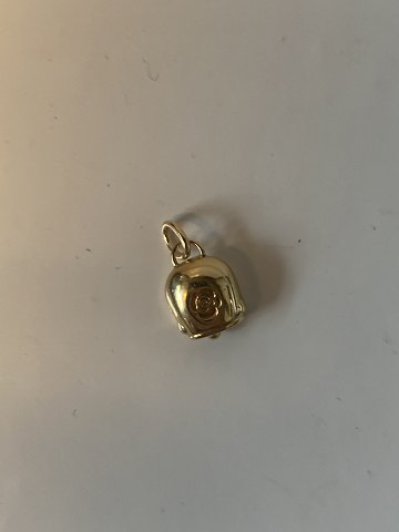 Cow bell in pendant #14 carat Gold
Stamped 585
Height 13.02 mm