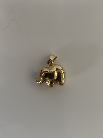 Elephant in pendant #14 carat Gold
Stamped 585
Goldsmith: unknown
Height 13.24 mm