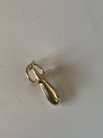 Pacifier Pendant #14 carat Gold
Stamped 585
Goldsmith: unknown
Height 19.60 mm
