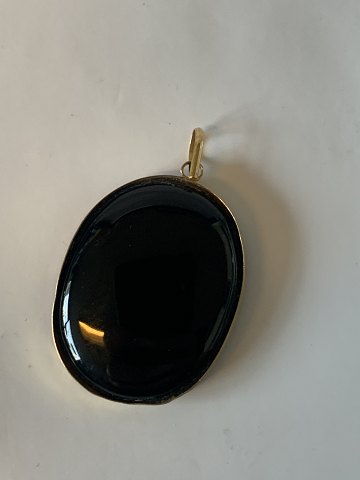 Black Onyx Pendant in 18 carat Gold