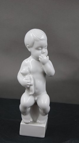 Bing & Grondahl Denmark blanc de chine figurine No 2231, Adam with teddy bear