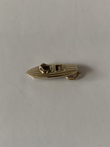 Boat in 14 carat Gold
Stamped 585
Measures H. approx. 23.00 x W. 18.00 mm
With the eel approx. 26.00 mm
