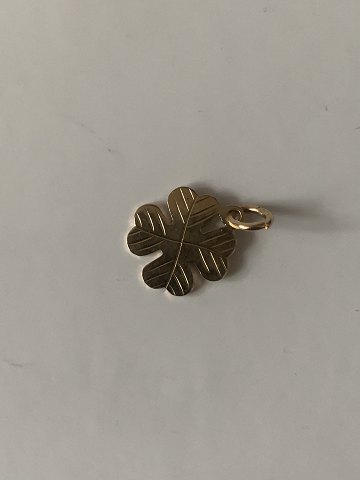 Four-leaf clover in 14 carat gold
Stamped 585
Measures H. approx. 13.06
With the eel approx. 19.32 mm
