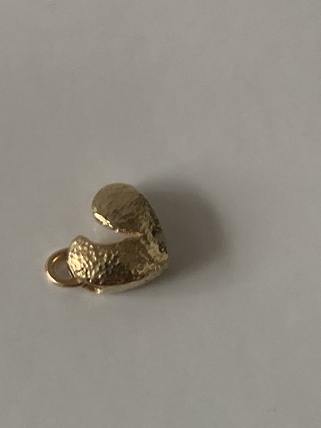 Heart in 14 carat gold
Stamped 585
Measures H. approx. 8.68mm x W. 9.77mm