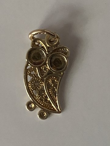 Pendant Owl#14 carat Gold
Height 19,14 mm
Width 9,09