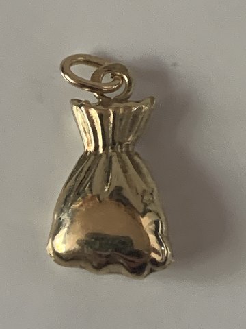 Charm pengepose til kæde i 14 karat guld, stemplet 585