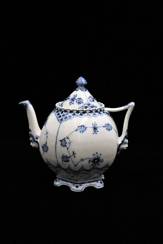 Royal Copenhagen Blue Fluted Full lace teapot with faces. 
RC# 137...