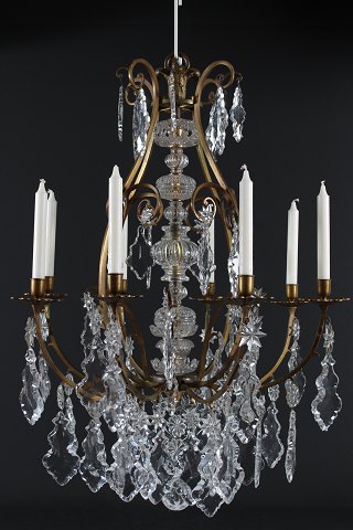 Large bow shaped crystal chandelier
8 arms for candles
