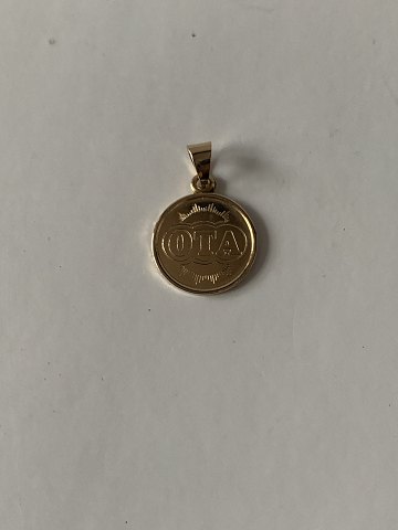 Pendant for necklace in 14 carat gold, stamped 585 BH