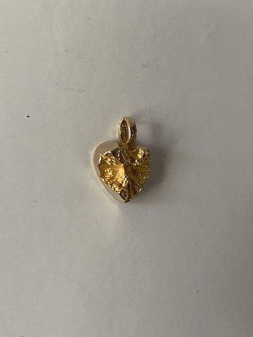 Guldhjerte vedhæng i 14 karat guld, Stemplet 585 LAPPONIA
