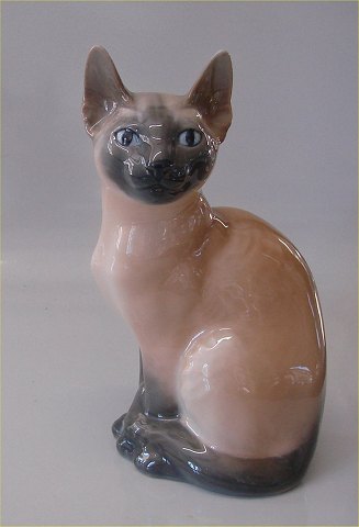 www.Antikvitet.net - Kongelig Figur 3281 Siameser kat 19 cm