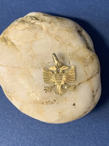 Albansk ørn i 14 Karat guld, vedhæng til kæde, og med flotte detaljer.   
