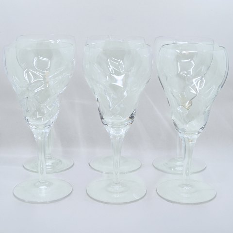 Arje Griegst for Holmegaard; Set of six Triton wine glasses