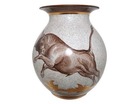 Royal Copenhagen
Unique Craquele vase with a bull and a man